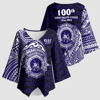Tonga Queen Salote College 100th Years Kimono Sleeve Blouse Est 1926 Tongan Ngatu Tapa LT9 - Polynesian Pride