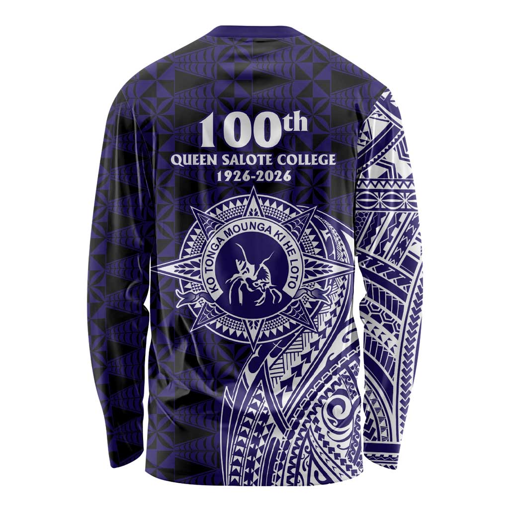 Tonga Queen Salote College 100th Years Long Sleeve Shirt Est 1926 Tongan Ngatu Tapa LT9 - Polynesian Pride