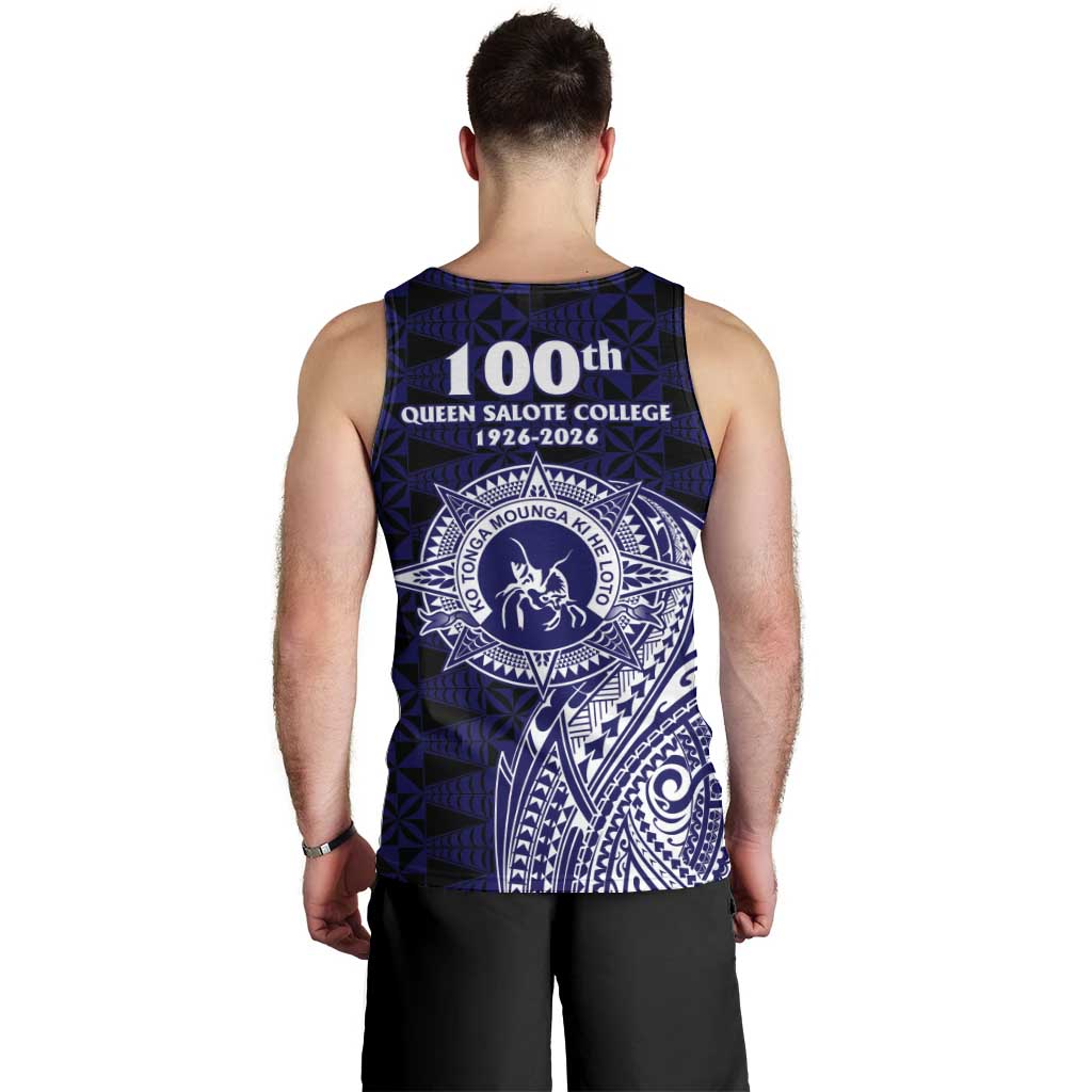 Tonga Queen Salote College 100th Years Men Tank Top Est 1926 Tongan Ngatu Tapa LT9 - Polynesian Pride