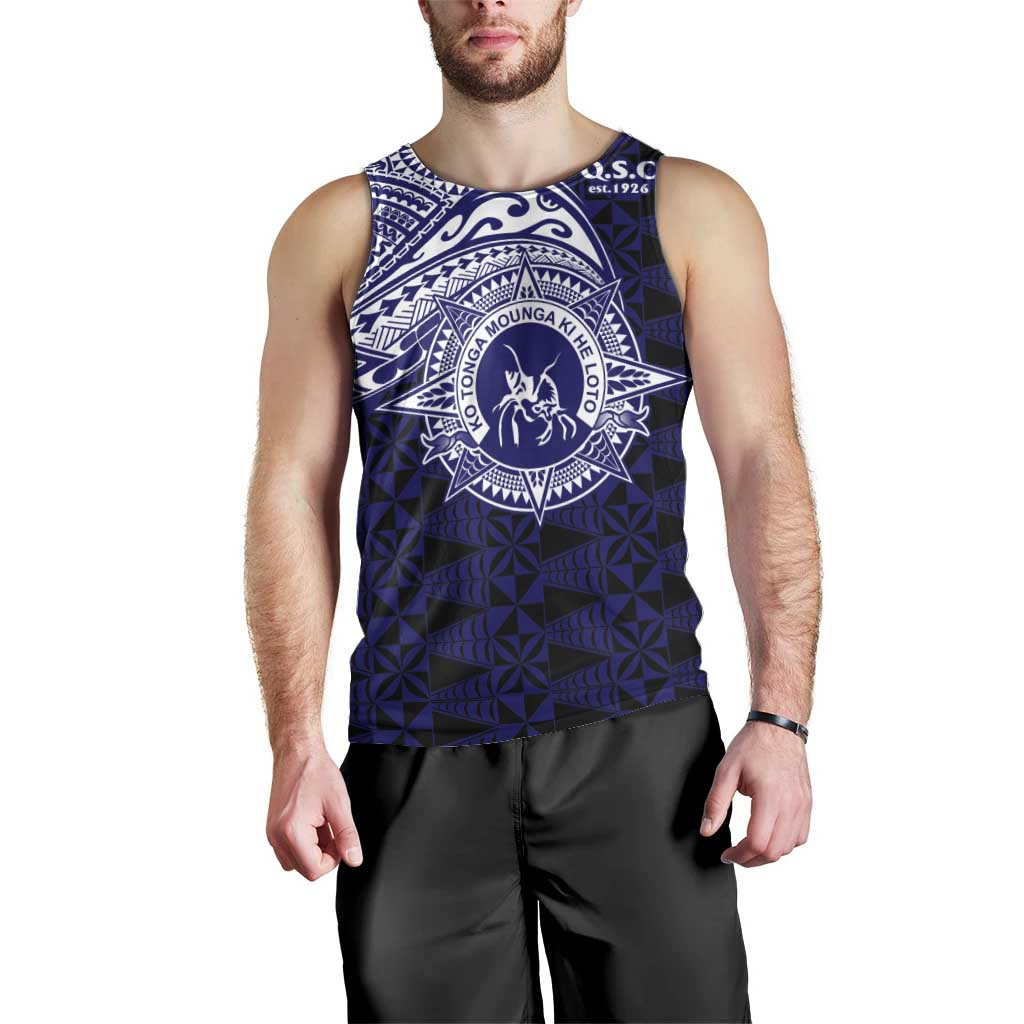 Tonga Queen Salote College 100th Years Men Tank Top Est 1926 Tongan Ngatu Tapa LT9 - Polynesian Pride