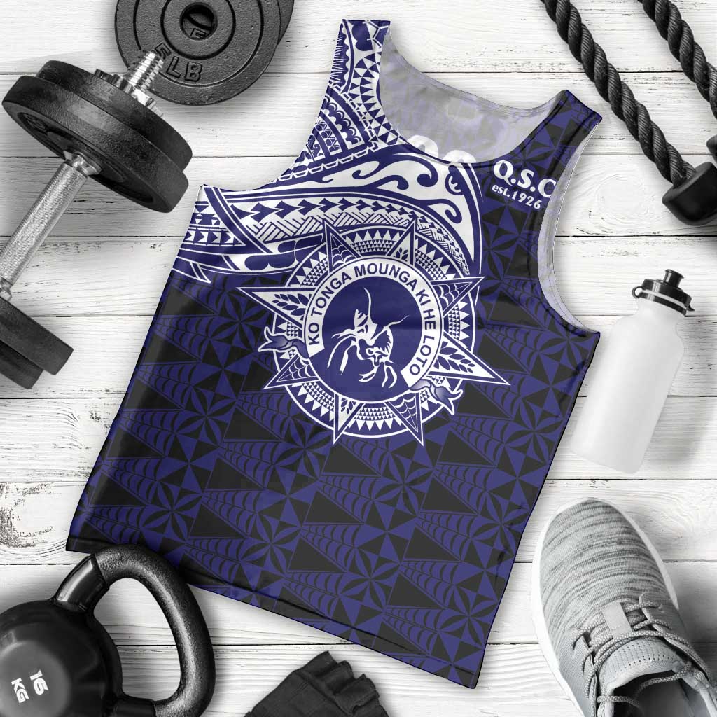 Tonga Queen Salote College 100th Years Men Tank Top Est 1926 Tongan Ngatu Tapa LT9 - Polynesian Pride