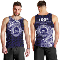 Tonga Queen Salote College 100th Years Men Tank Top Est 1926 Tongan Ngatu Tapa LT9 - Polynesian Pride