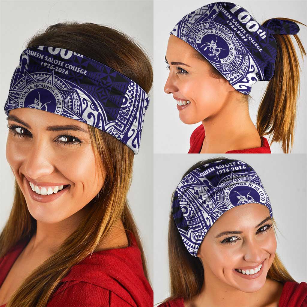 Tonga Queen Salote College 100th Years Neck Gaiter Est 1926 Tongan Ngatu Tapa - Polynesian Pride