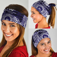 Tonga Queen Salote College 100th Years Neck Gaiter Est 1926 Tongan Ngatu Tapa - Polynesian Pride