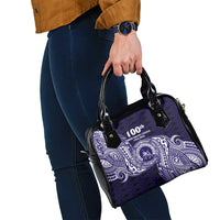 Tonga Queen Salote College 100th Years Shoulder Handbag Est 1926 Tongan Ngatu Tapa - Polynesian Pride