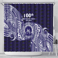 Tonga Queen Salote College 100th Years Shower Curtain Est 1926 Tongan Ngatu Tapa LT9 - Polynesian Pride