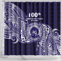 Tonga Queen Salote College 100th Years Shower Curtain Est 1926 Tongan Ngatu Tapa LT9 - Polynesian Pride