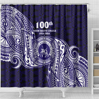 Tonga Queen Salote College 100th Years Shower Curtain Est 1926 Tongan Ngatu Tapa LT9 - Polynesian Pride