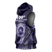 Tonga Queen Salote College 100th Years Sleeveless Hoodie Est 1926 Tongan Ngatu Tapa LT9 - Polynesian Pride