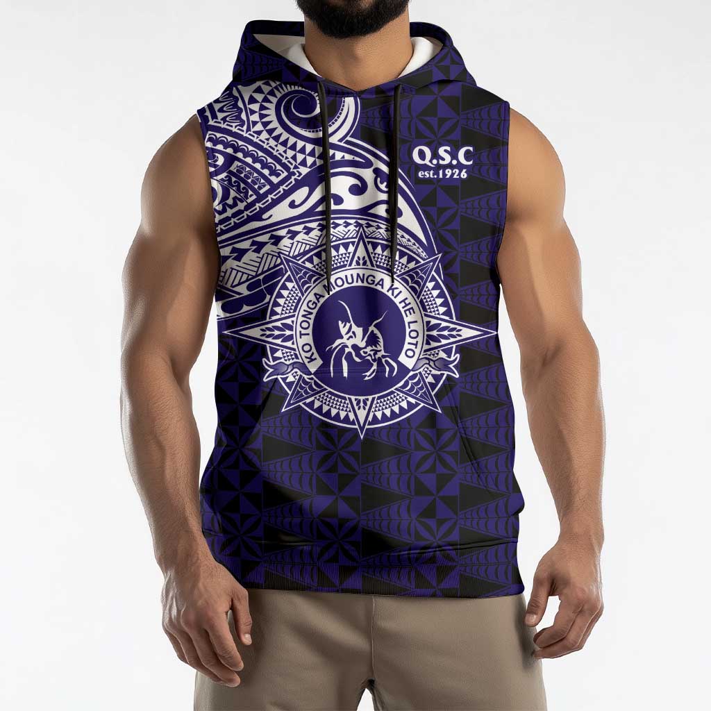Tonga Queen Salote College 100th Years Sleeveless Hoodie Est 1926 Tongan Ngatu Tapa LT9 - Polynesian Pride