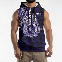 Tonga Queen Salote College 100th Years Sleeveless Zip Hoodie Est 1926 Tongan Ngatu Tapa LT9 - Polynesian Pride