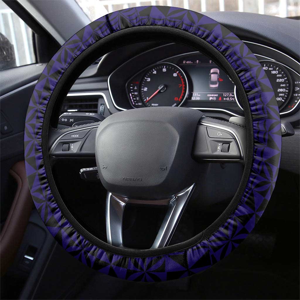 Tonga Queen Salote College 100th Years Steering Wheel Cover Est 1926 Tongan Ngatu Tapa LT9 - Polynesian Pride