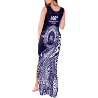 Tonga Queen Salote College 100th Years Tank Maxi Dress Est 1926 Tongan Ngatu Tapa LT9 - Polynesian Pride