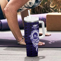 Tonga Queen Salote College 100th Years Tumbler With Handle Est 1926 Tongan Ngatu Tapa LT9 - Polynesian Pride