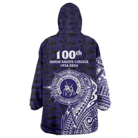 Tonga Queen Salote College 100th Years Wearable Blanket Hoodie Est 1926 Tongan Ngatu Tapa LT9 - Polynesian Pride