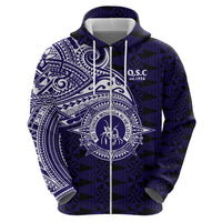 Tonga Queen Salote College 100th Years Zip Hoodie Est 1926 Tongan Ngatu Tapa LT9 - Polynesian Pride