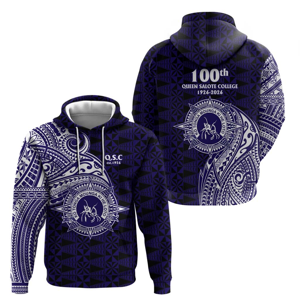 Tonga Queen Salote College 100th Years Zip Hoodie Est 1926 Tongan Ngatu Tapa LT9 - Polynesian Pride