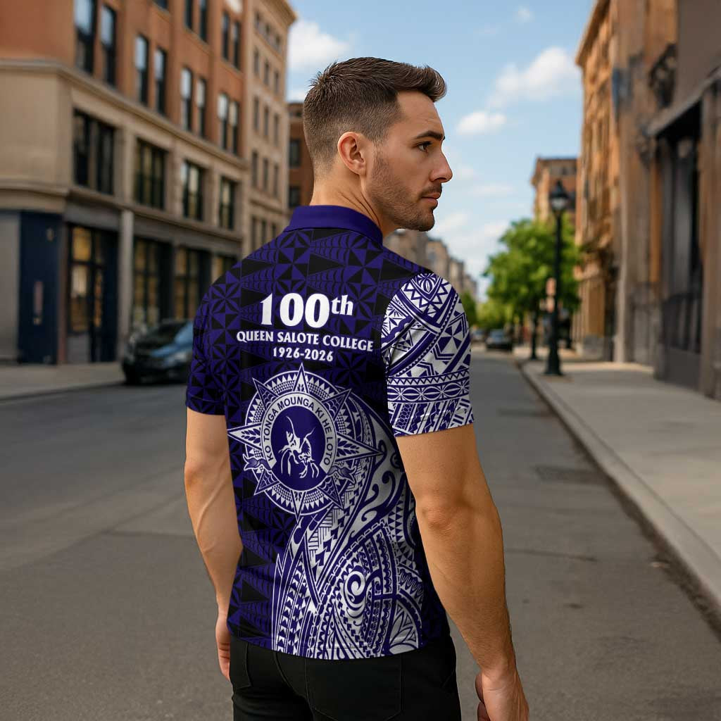 Tonga Queen Salote College 100th Years Zipper Polo Shirt Est 1926 Tongan Ngatu Tapa LT9 - Polynesian Pride