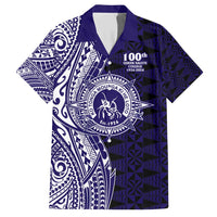 Tonga Queen Salote College 100th Years Family Matching Short Sleeve Bodycon Dress and Hawaiian Shirt Blue Tonga Kupesi Uniquely Pacific Art LT9 Dad's Shirt - Short Sleeve Blue - Polynesian Pride