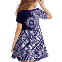 Tonga Queen Salote College 100th Years Family Matching Tank Maxi Dress and Hawaiian Shirt Blue Tonga Kupesi Uniquely Pacific Art LT9 - Polynesian Pride