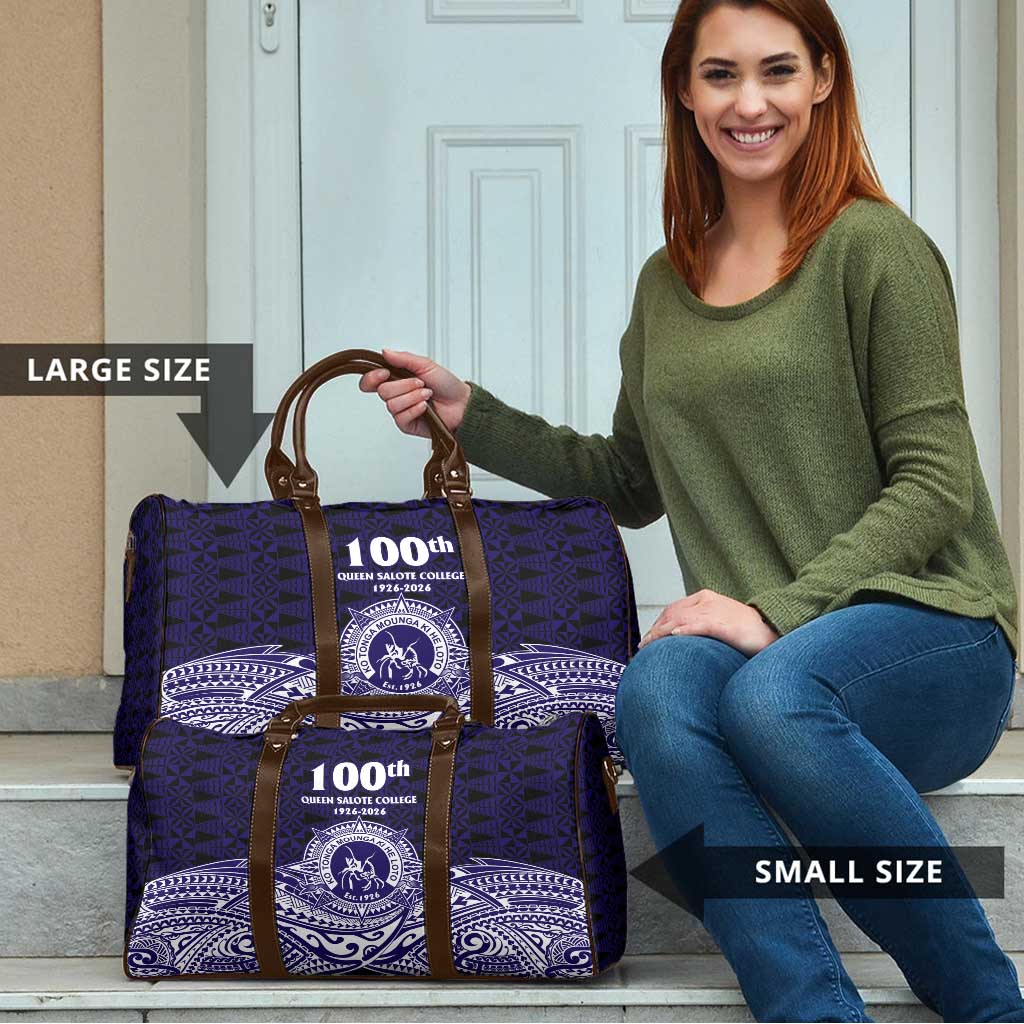 Tonga Queen Salote College 100th Years Travel Bag Blue Tonga Kupesi Uniquely Pacific Art - Polynesian Pride