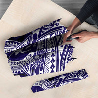 Tonga Queen Salote College 100th Years Umbrella Blue Tonga Kupesi Uniquely Pacific Art - Polynesian Pride