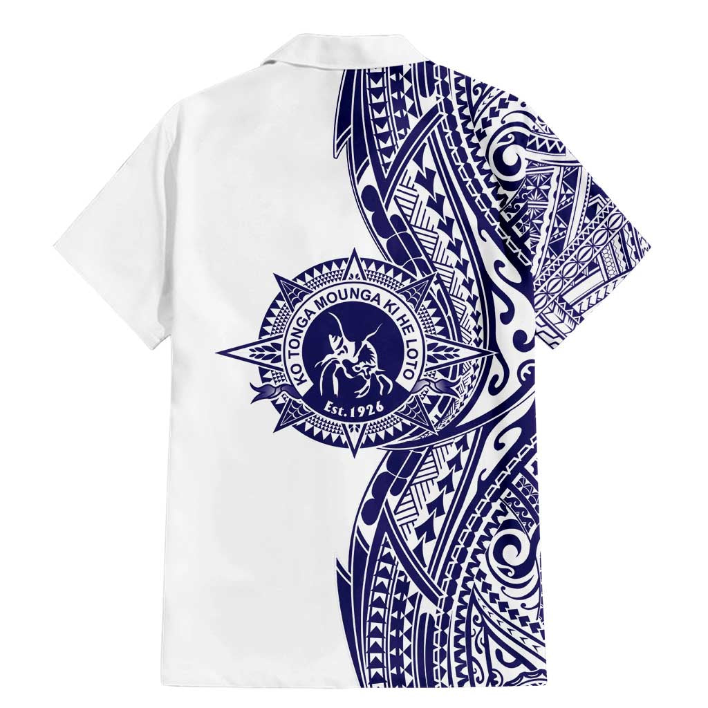 Tonga Queen Salote College 100th Years Family Matching Mermaid Dress and Hawaiian Shirt White Tonga Kupesi Uniquely Pacific Art LT9 - Polynesian Pride