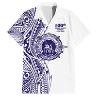 Tonga Queen Salote College 100th Years Family Matching Off Shoulder Maxi Dress and Hawaiian Shirt White Tonga Kupesi Uniquely Pacific Art LT9 Dad's Shirt - Short Sleeve White - Polynesian Pride