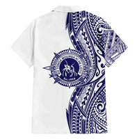 Tonga Queen Salote College 100th Years Family Matching Puletasi and Hawaiian Shirt White Tonga Kupesi Uniquely Pacific Art LT9 - Polynesian Pride