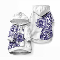Tonga Queen Salote College 100th Years Pet Hoodie White Tonga Kupesi Uniquely Pacific Art