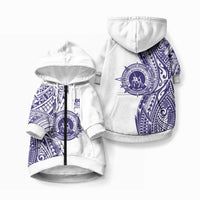 Tonga Queen Salote College 100th Years Pet Hoodie White Tonga Kupesi Uniquely Pacific Art