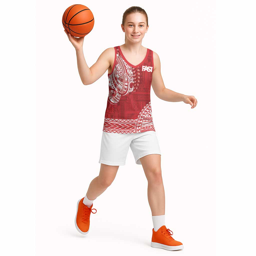 Samoa FAST Basketball Jersey Samoan Motif Patterns - Polynesian Pride