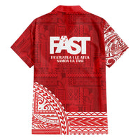 Samoa FAST Family Matching Off The Shoulder Long Sleeve Dress and Hawaiian Shirt Samoan Motif Patterns LT9 - Polynesian Pride
