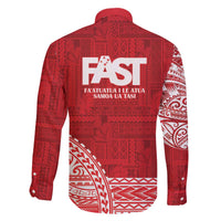 Samoa FAST Family Matching Off The Shoulder Long Sleeve Dress and Hawaiian Shirt Samoan Motif Patterns LT9 - Polynesian Pride