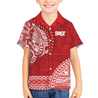 Samoa FAST Family Matching Summer Maxi Dress and Hawaiian Shirt Samoan Motif Patterns - Polynesian Pride