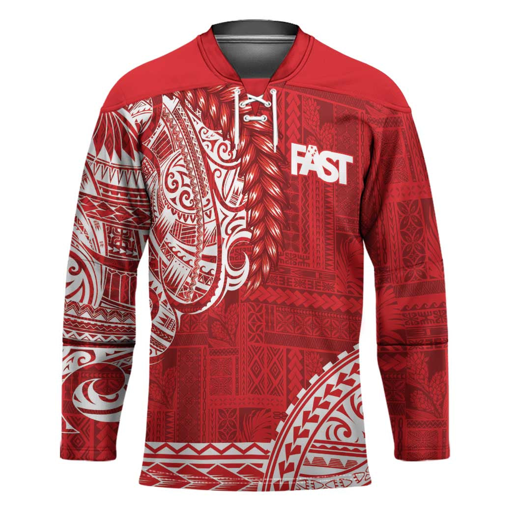 Samoa FAST Hockey Jersey Samoan Motif Patterns - Polynesian Pride