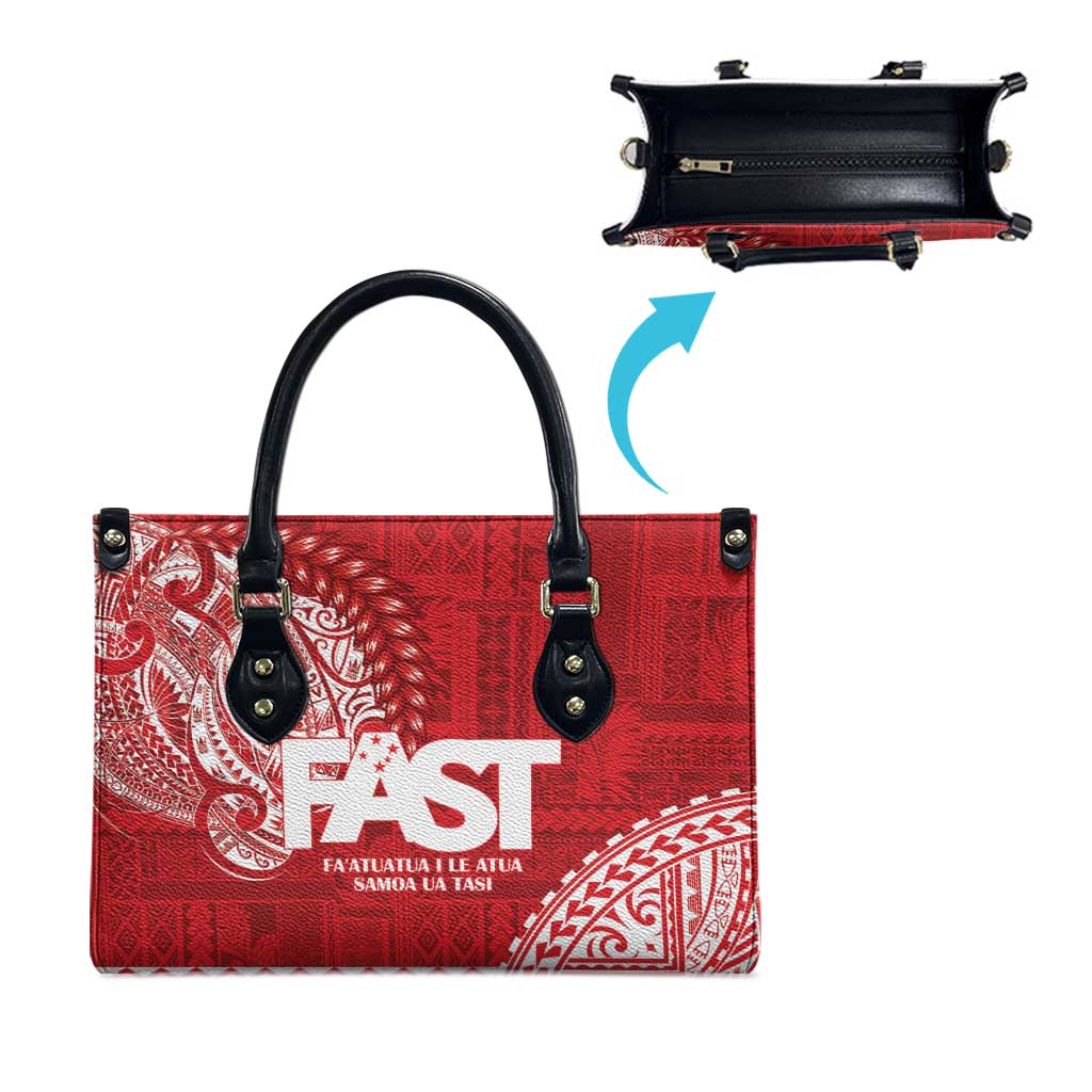 Samoa FAST Leather Bag Samoan Motif Patterns - Polynesian Pride