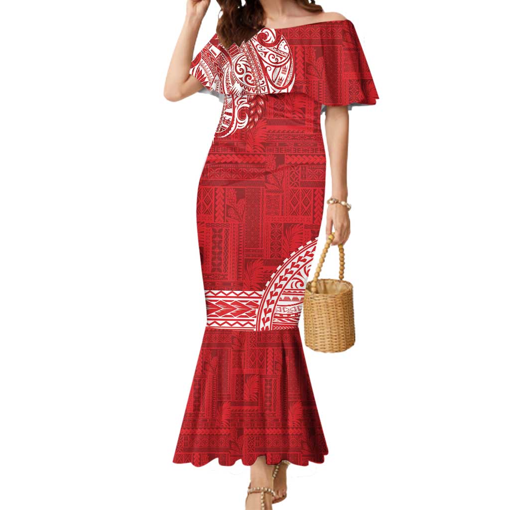 Samoa FAST Mermaid Dress Samoan Motif Patterns - Polynesian Pride