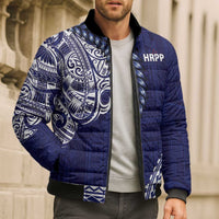 Samoa HRPP Bomber Puffer Jacket Samoan Motif Patterns - Polynesian Pride