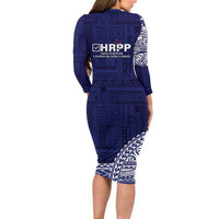 Samoa HRPP Family Matching Long Sleeve Bodycon Dress and Hawaiian Shirt Samoan Motif Patterns LT9 - Polynesian Pride