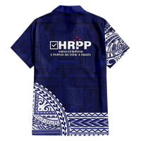 Samoa HRPP Family Matching Off The Shoulder Long Sleeve Dress and Hawaiian Shirt Samoan Motif Patterns LT9 - Polynesian Pride
