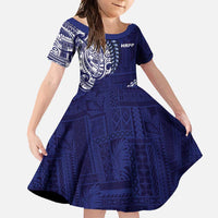 Samoa HRPP Family Matching Off Shoulder Maxi Dress and Hawaiian Shirt Samoan Motif Patterns - Polynesian Pride