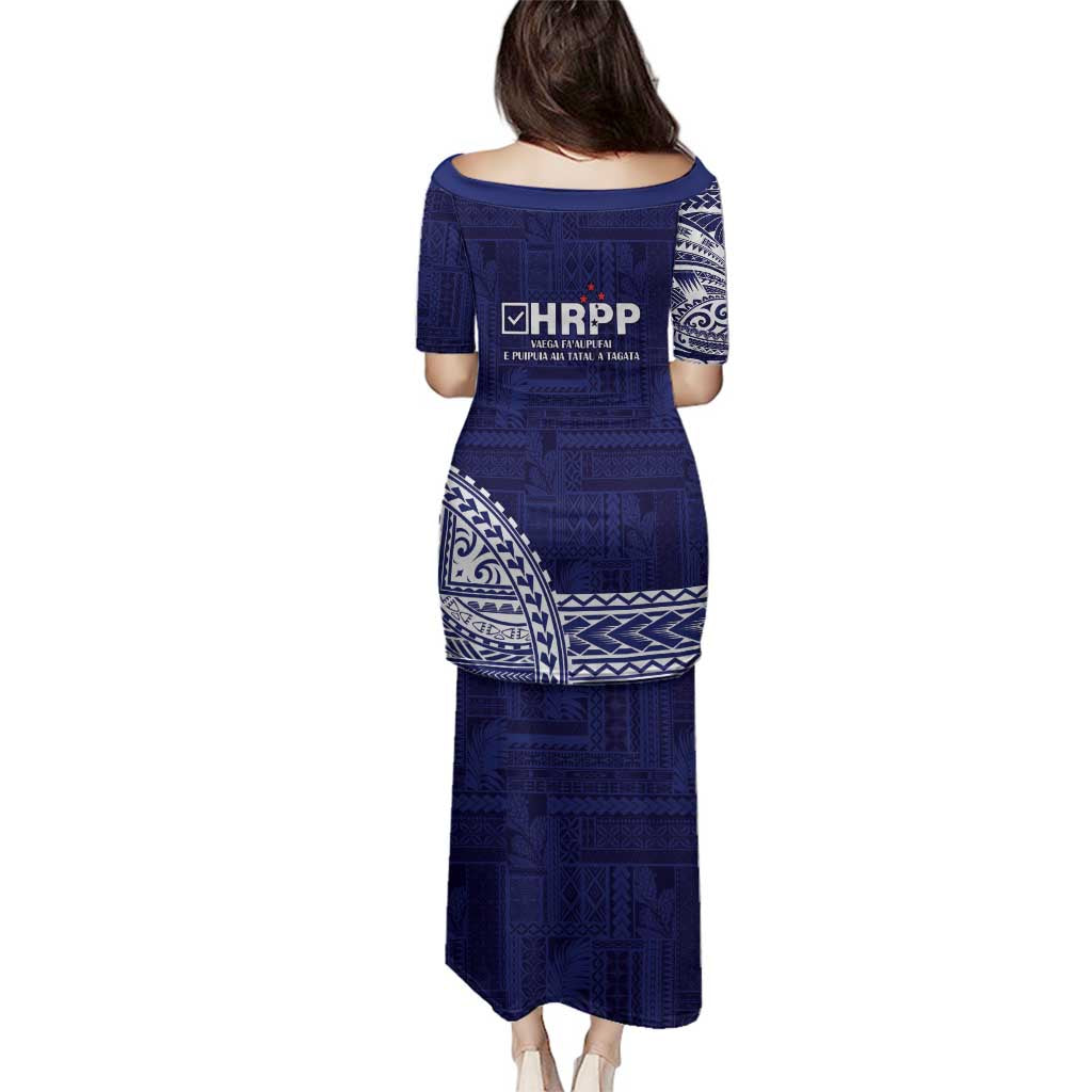 Samoa HRPP Family Matching Puletasi and Hawaiian Shirt Samoan Motif Patterns - Polynesian Pride