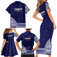 Samoa HRPP Family Matching Short Sleeve Bodycon Dress and Hawaiian Shirt Samoan Motif Patterns LT9 - Polynesian Pride