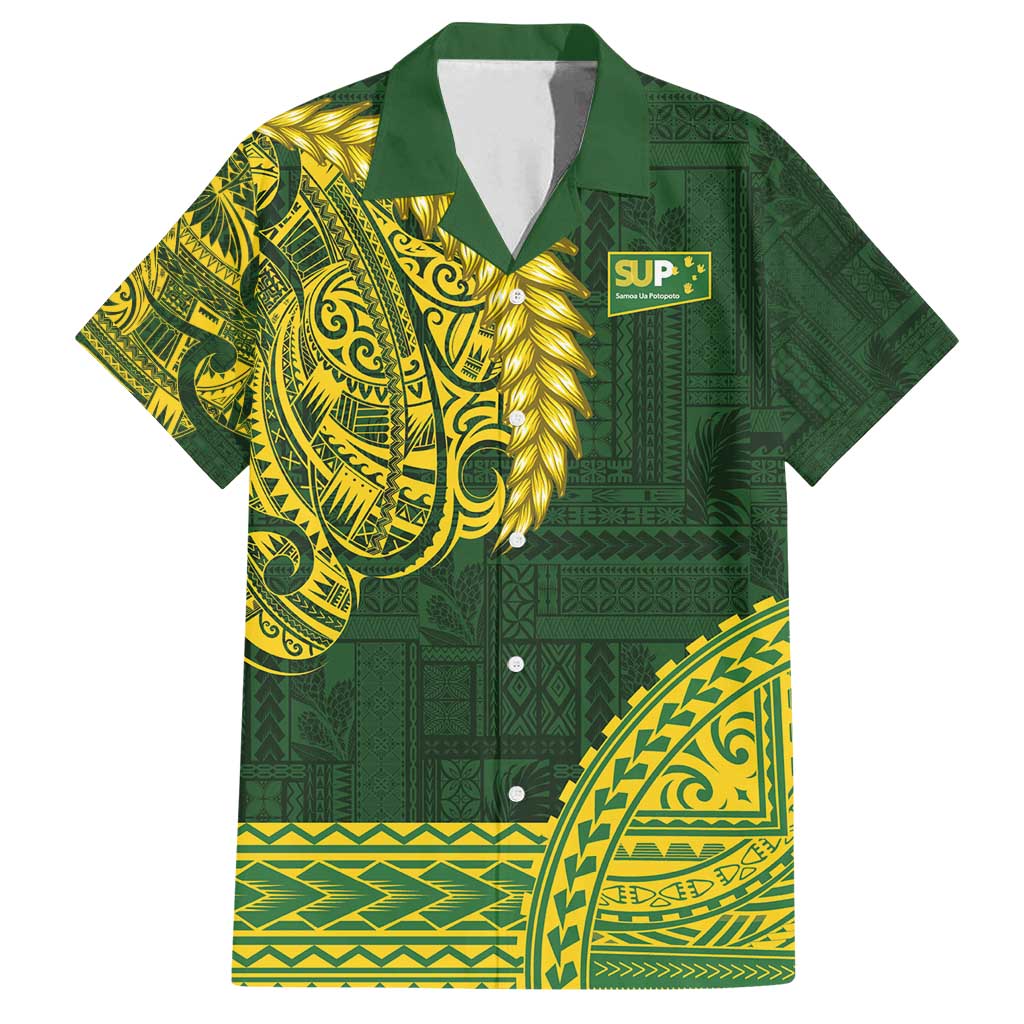 Samoa SUP Family Matching Long Sleeve Bodycon Dress and Hawaiian Shirt Samoan Motif Patterns - Polynesian Pride