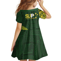Samoa SUP Family Matching Off The Shoulder Long Sleeve Dress and Hawaiian Shirt Samoan Motif Patterns LT9 - Polynesian Pride