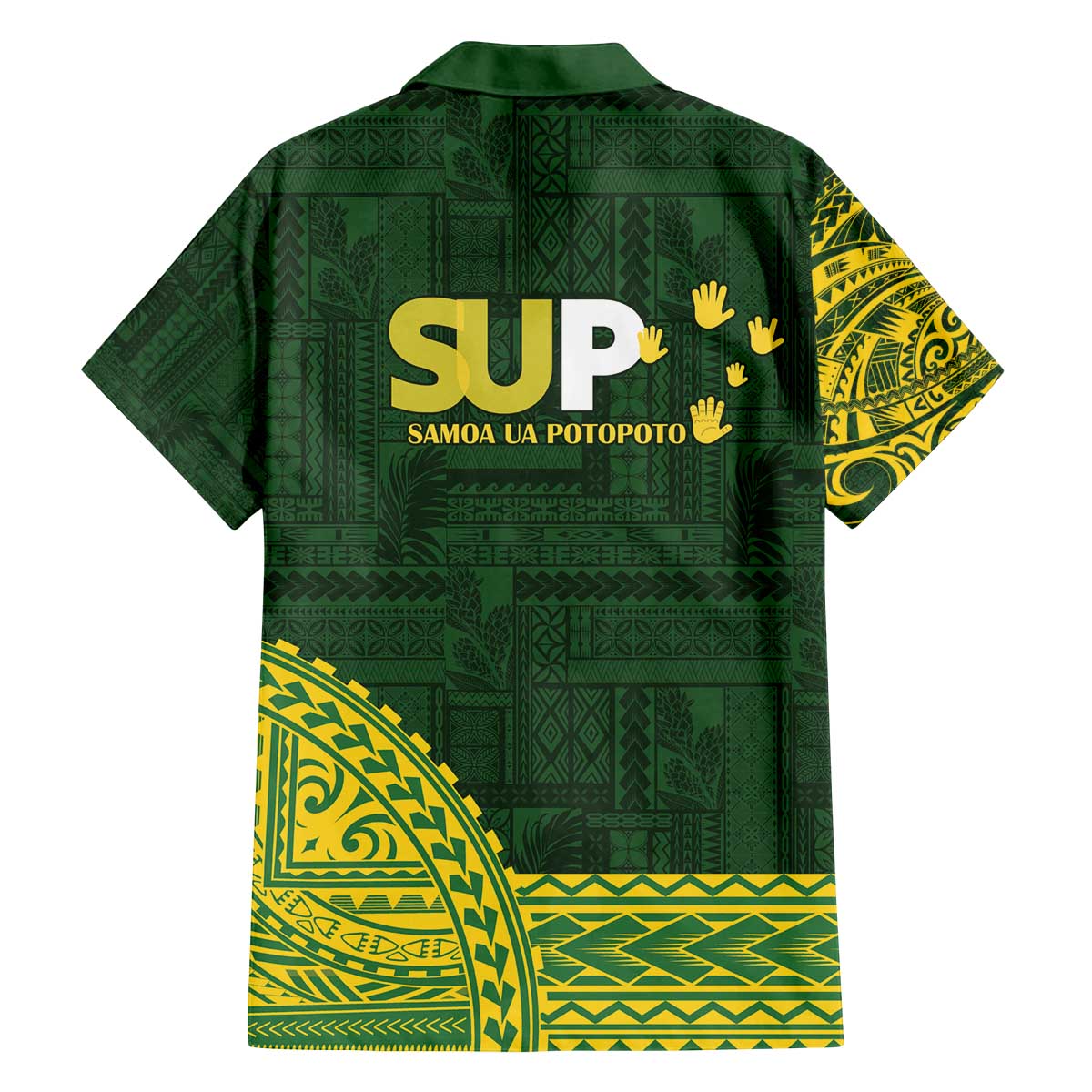 Samoa SUP Family Matching Off The Shoulder Long Sleeve Dress and Hawaiian Shirt Samoan Motif Patterns LT9 - Polynesian Pride