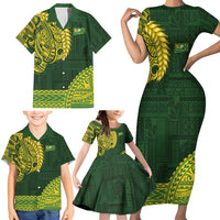 Samoa SUP Family Matching Short Sleeve Bodycon Dress and Hawaiian Shirt Samoan Motif Patterns LT9 - Polynesian Pride