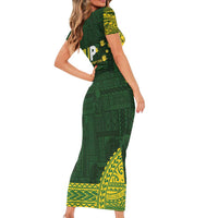 Samoa SUP Family Matching Short Sleeve Bodycon Dress and Hawaiian Shirt Samoan Motif Patterns LT9 - Polynesian Pride