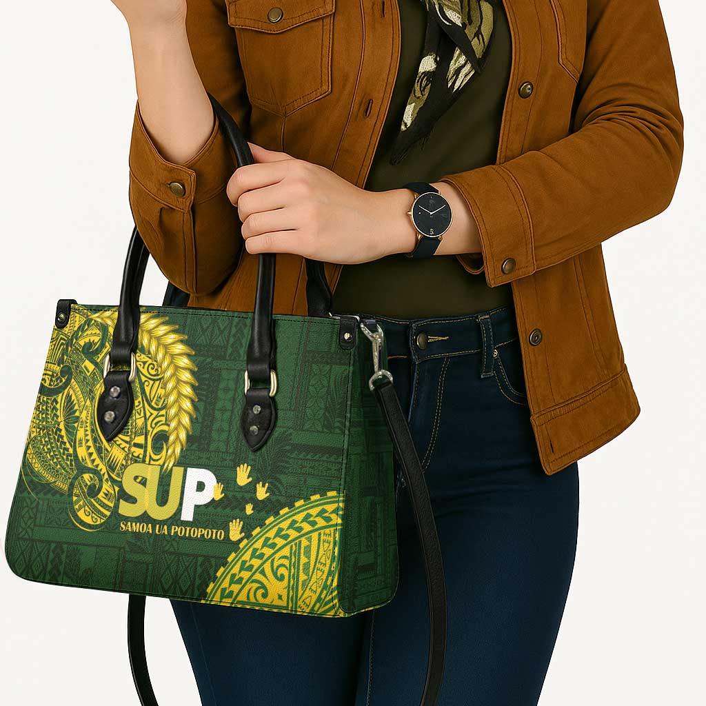 Samoa SUP Leather Bag Samoan Motif Patterns - Polynesian Pride